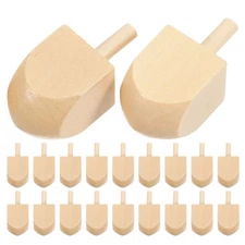 20 Pcs Chanukah Dreidel Kids Handmade Spinning Tops Hanukkah Gyro Toys