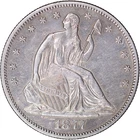 1877-S 50c Seated Liberty Silver Half Dollar ~ AU Details