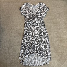 Gilli Gray Animal Print Wrap Dress Size M