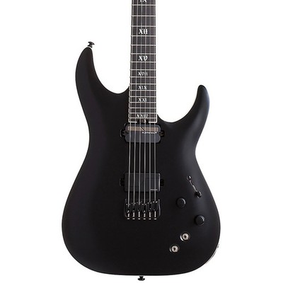 Schecter C1 S HT SLS Elite ''Evil Twin'' 6 String Electric Guitar Satin Black