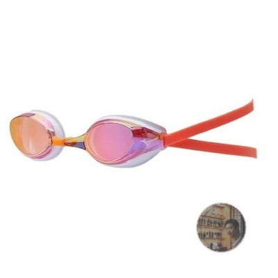 Mizuno Accel Eye Racing Swim Goggles Pink Ruby Mirror Unisex Japan New
