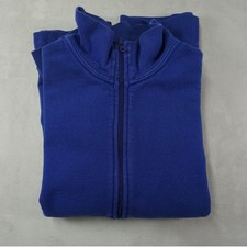 Vintage Polo Ralph Lauren Jacket Mens Large Blue Full Zip Fleece Lined Mock Neck