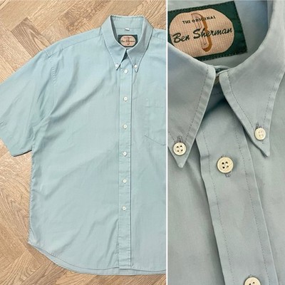 Vintage 70s Ben Sherman Oxford Point Collar Large Shirt XL-XXL Rare Original Mod