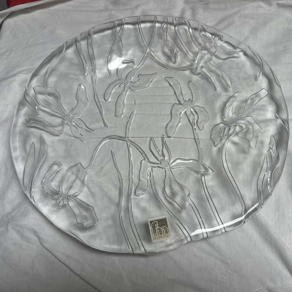 FM Exclusiv Obstschale Servierschale Glasschale, Obst Glas Schale, Ø ca.38 cm