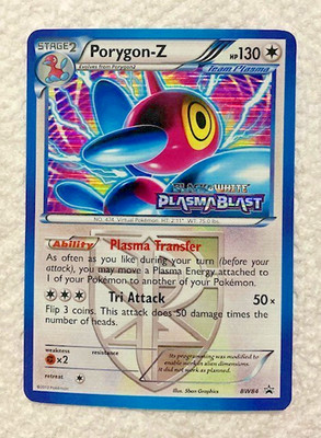 Pokemon  PORYGON-Z Plasma Blast Prerelease Holo Promo Black & White BW84 NM