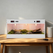 PVC LED Reptile Habitat Tank Reptile Lounge Enclosure w/Temperature Adjustment