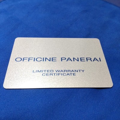Original Officine Panerai International Guarantee Certificate Blank Warranty #21