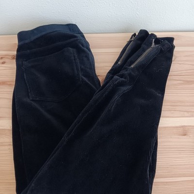 Pantalon Marron Chocolat En Velours Côtelé Coupe Droite Ceinture Elastique Cordon