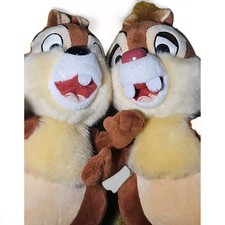 Disney Parks Chip  Dale Plush Toy 9" Stuffed Animal Chipmunks Set Excellent