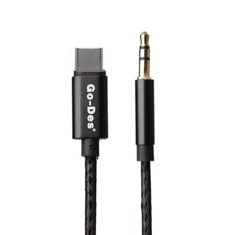 3.5mm Stereo Audio Aux USB-C Male Nylon 