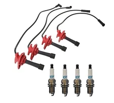 Denso Wire Set 7mm & 4 Iridium TT Spark Plug 0.04 Kit For Subaru Legacy 2.5L H4