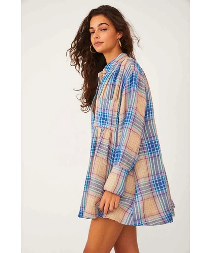 Free People L98207 Damen Sunrise Combo The Voyage Shirtkleid Größe S - Bild 6 von 6