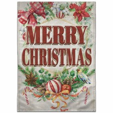 Merry Christmas Garden Flag 12x18in Cute Novelty Holiday Yard Flag
