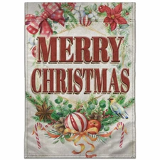 Merry Christmas Garden Flag 12x18in Cute Novelty Holiday Yard Flag