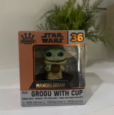 Funko Minis The Manddaloria Star Wars Figure - n #36 Grogu With Cup