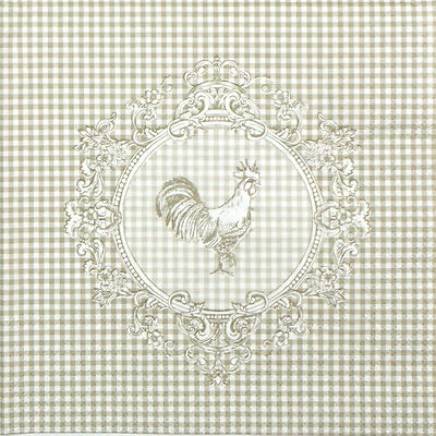 4x Paper Napkins for Decoupage Decopatch Painted Rooster