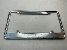 Sun With Flames Tribal Design Metal Silver License Plate Frame Holder