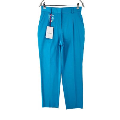 Manuel Ritz Damen Blau Regular Straight Fit Kleid Hose Größe It 42 W28