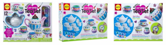 alex paint a ceramic tea set