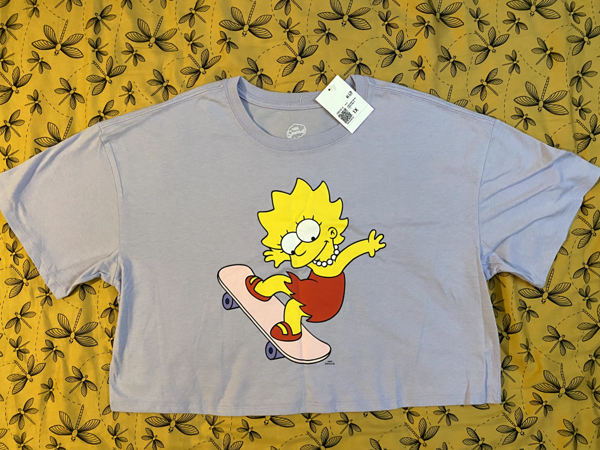 NEW THE SIMPSONS FOREVER 21 CROP TOP T SHIRT LISA SIMPSON NEW THE SIMPSONS FOREVER 21 CROP TOP T SHIRT LISA SIMPSON