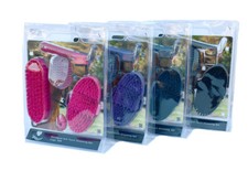 4-PIECE GROOMING KIT SET, ADULT SIZE EQUESTRIAN HORSE BRUSHES *FREE POSTAGE*