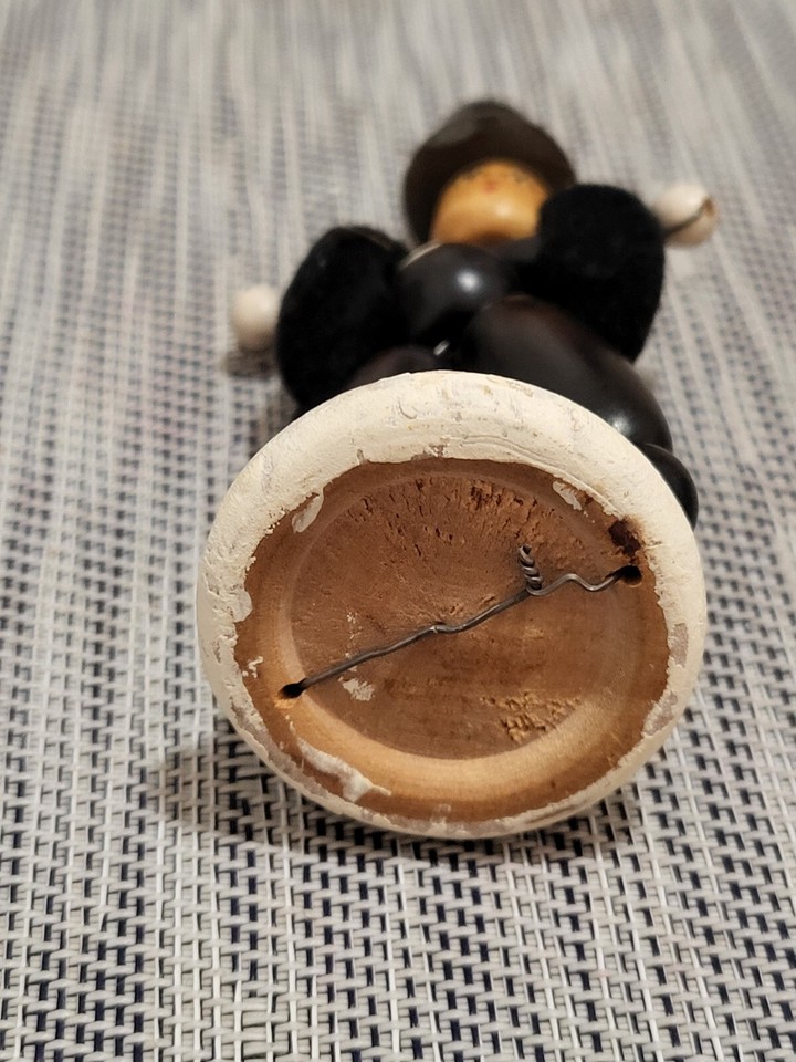 Vintage Folk Art Groom Cake Topper 1940-50’s Painted Wood And Posable ...