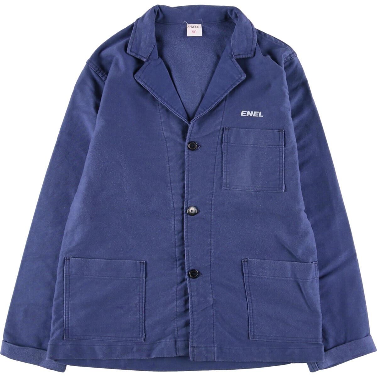 GRASSI Moleskin Euro Work Jacket Men's L Vintage /evb004603 GRASSI Moleskin Euro Work Jacket Men's L Vintage /evb004603