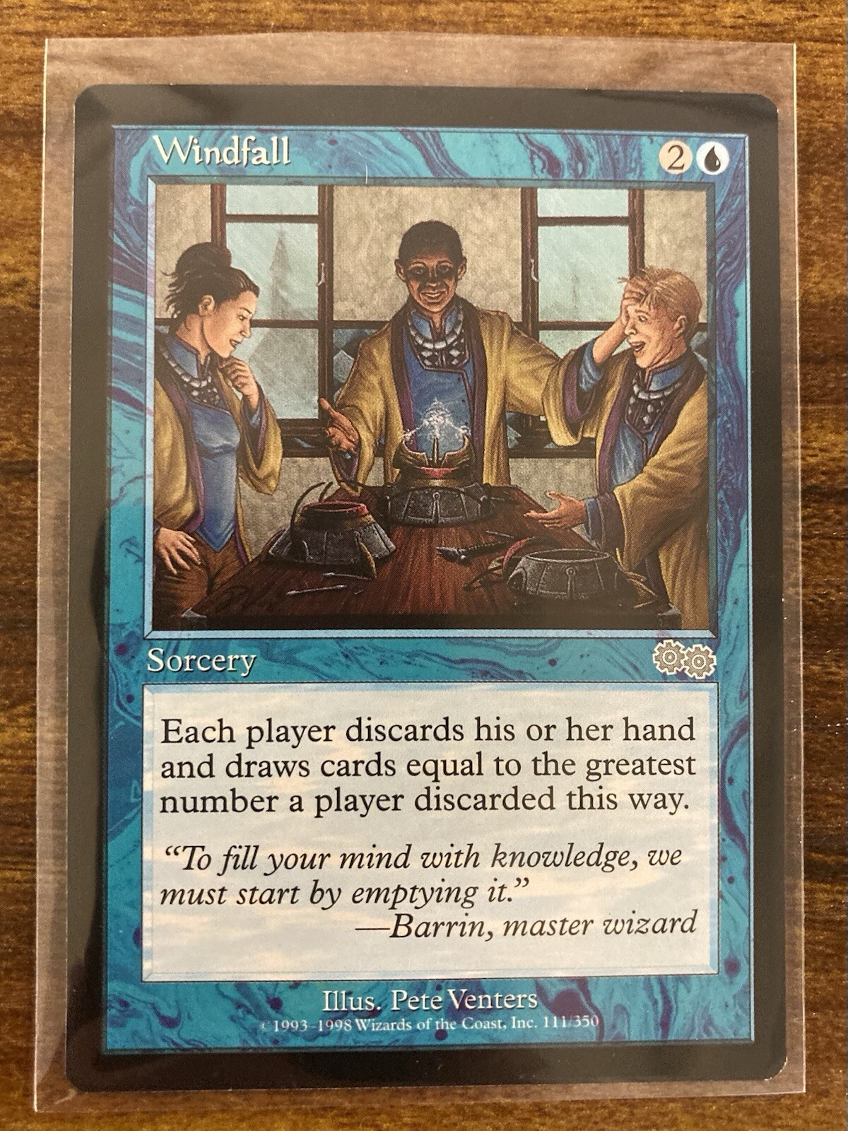 MTG✨WINDFALL✨Urza’s Saga NM UNCOMMON Sorcery 1998 PETE VENTERS Art