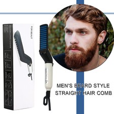 Men's Hair Straightener Multifunctional Electric Brush Beard Mustache Care Comb