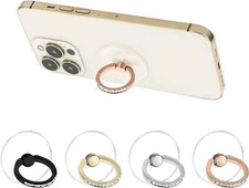 Cell Phone Ring Holder 4 Pack Transparent Ring Holder Diamond Clear Finger Grip