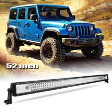 Aaiwa 52Inch 360W Roof LED Light Bar Car OffRoad Triple Row Flood Spot Combo