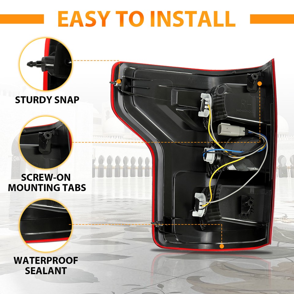 SPYDER 5085689 Spyder 18-19 Ford F-150 (w/o Blind Spot Sensor) LED Tail Lights - Foto 6