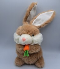 Plush Baby Bunny Easter Carrot Tan Vintage Embrace Floppy Ears 1989 Huggable