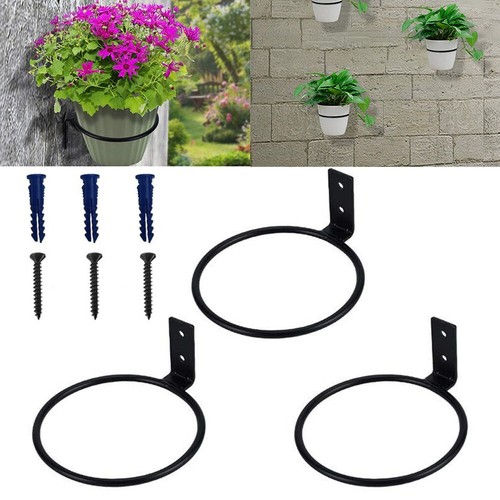 Garden Plant Pot Holder Wall Mounted Bracket Outdoor Hanging Basket