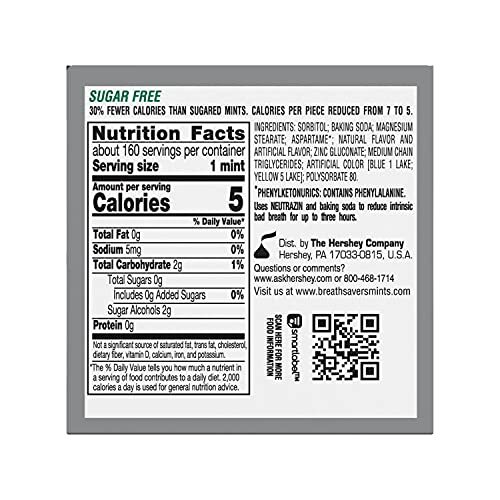 BREATH SAVERS 3Hour Spearmint Sugar Free Mints Made with Neutrazin 1.27 oz T... 34000714360 eBay