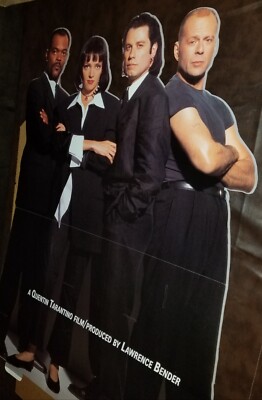PULP FICTION BIG VTG PROMO FLOOR STANDEE DISPLAY, TITLE SIGN