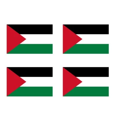 Set of 4 x Palestinian Flag Temporary Tattoo Waterproof Free Palestine Support