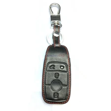 For Mercedes Benz GLC GLB GLE 4 Button Remote Fob Bag PU Leather Key Cover Case 