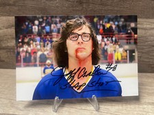 Jeff Carlson Slap Shot Hand Signed 4x6 Photo TC46-3054