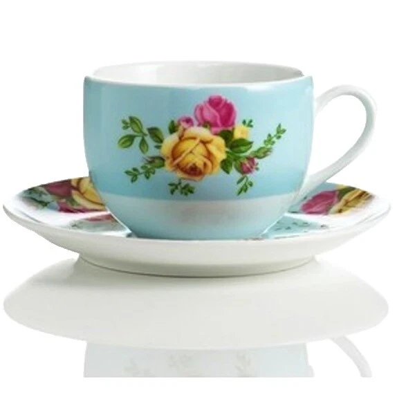 Royal Albert Porcelain Floral Cups & Saucers