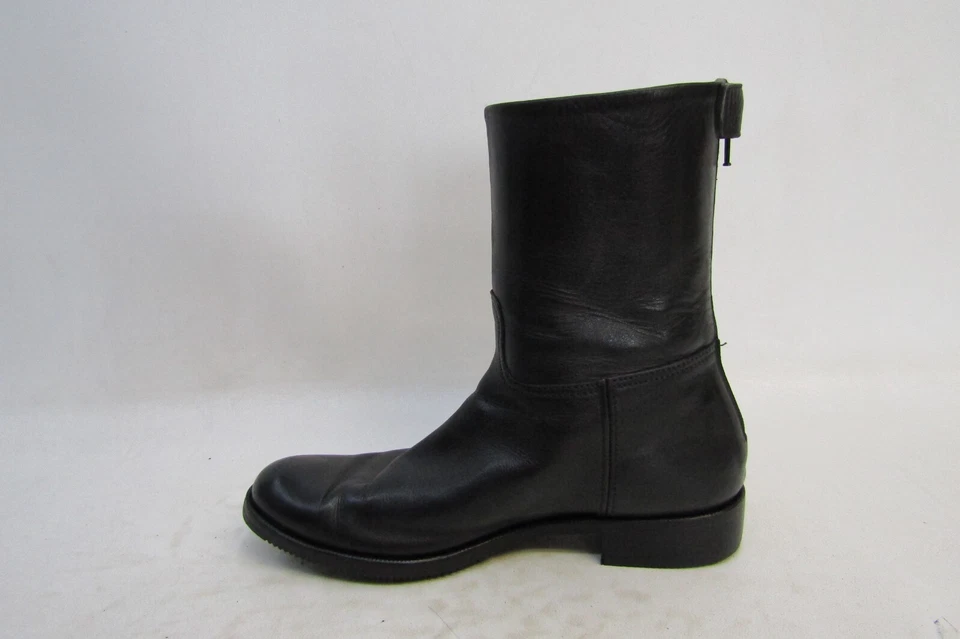 Botas botín de moda Gravati para mujer talla 5 M de cuero negro con cremallera al tobillo Foto 2 de 4