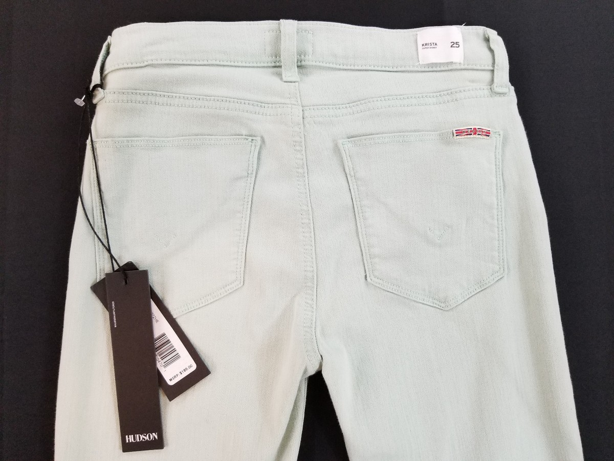 Jean Skinny Hudson 'Krista Vice Versa' En Cuir D'agneau - Taille 25 - Neuf Sans étiquette