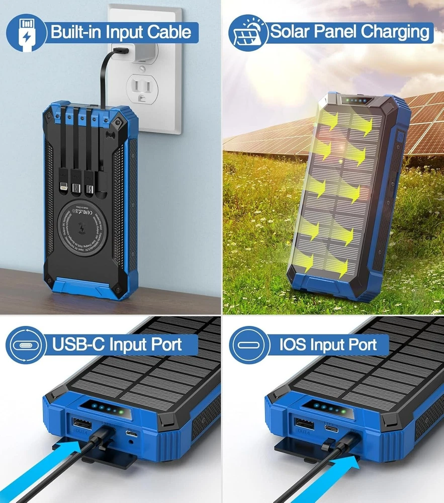 36000mAh Wireless Power Bank with Built-in 4 Cables, 6 Outputs, and 15W Fast Charging – Ultimate Portable Charging Solution for Multiple Devices 36000mAh Wireless Power Bank with Built-in 4 Cables, 6 Outputs, and 15W Fast Charging – Ultimate Portable Charging Solution for Multiple Devices