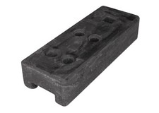 Bauzaunfuß PVC 24 kg 26kg ca. 66 x 25 x 14 cm nachhaltig  4x45 mm 1 x 60 x 60 mm