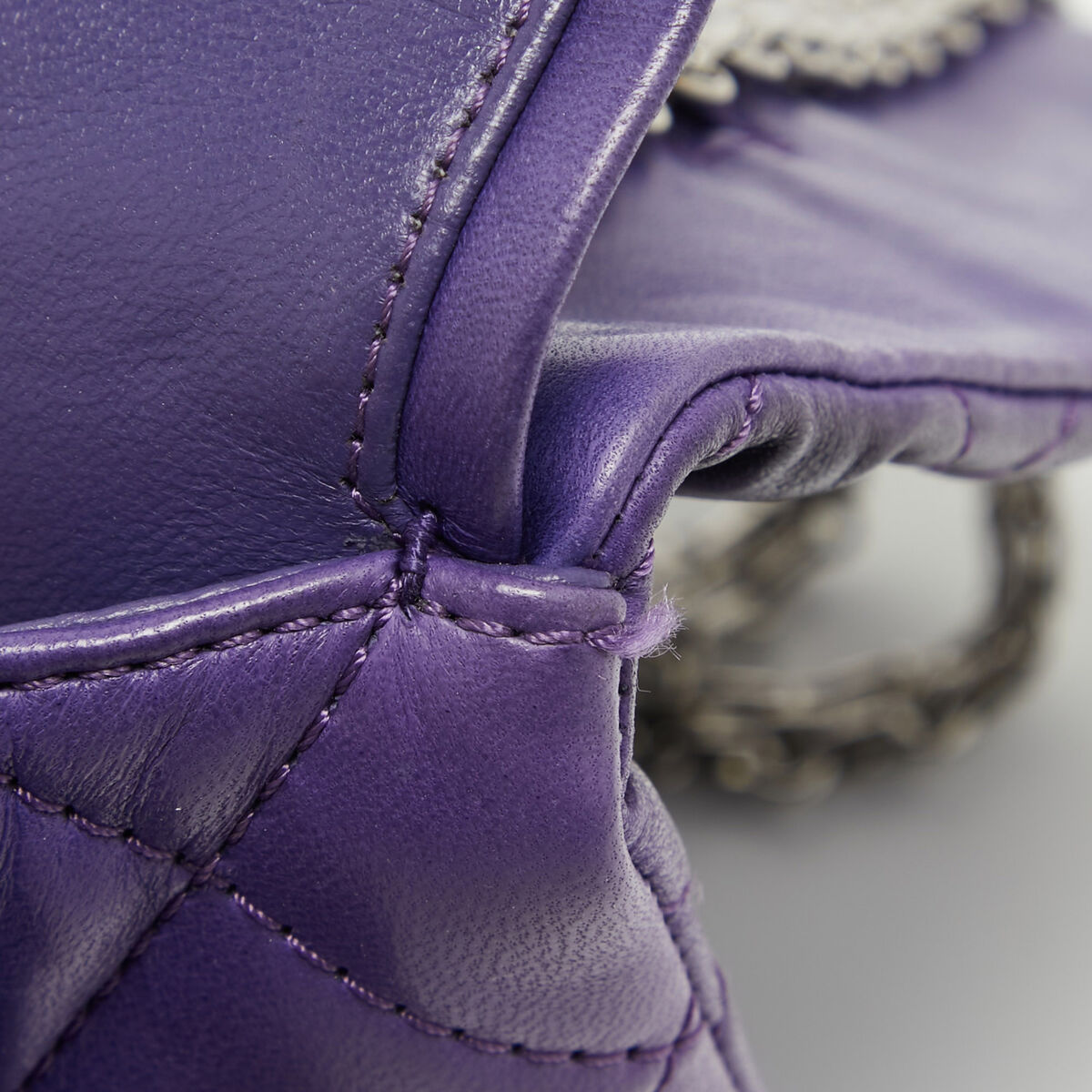 Chanel Purple Quilted Leather 227 Reissue 2.55 Flap Bag | eBay Chanel Purple Quilted Leather 227 Reissue 2.55 Flap Bag | eBay