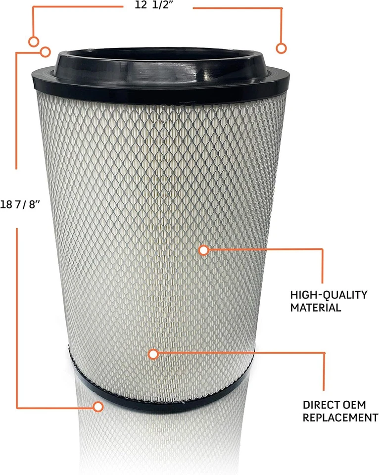 Воздушный фильтр для грузовиков Volvo VNL VNM VHD Autocar LLC заменяет AF26472M 21715813 - Изображение 4 из 4