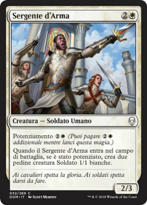 MTG Magic DOM Dominaria - 1x ITA NM 032 C Arm Sergeant