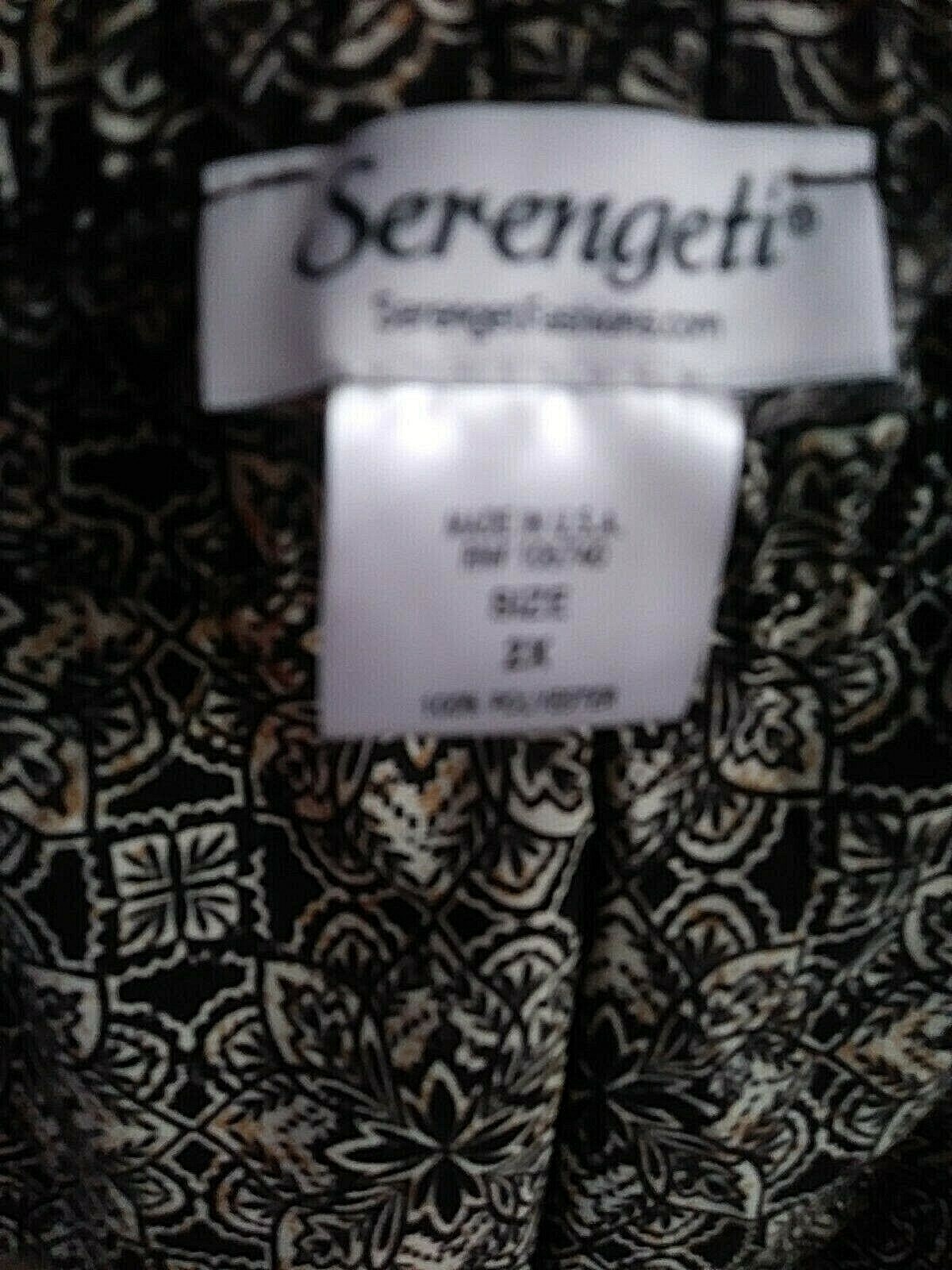 Serengeti Fashions 2X Brown Multi PullOn Woven Polyester PantsPockets
