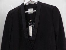 New Sandwich_ Jacket, Size 10, Black W/ Satin Trim, Bnwt, Evening/going Out Coat
