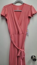 Nwt Nine West Coral Pink Wrap Dress Small